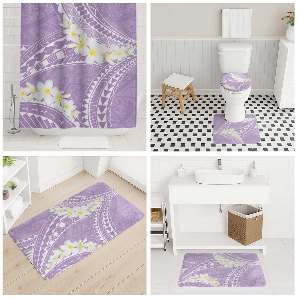 Polynesian Vintage Floral Bathroom Set Lavender Motifs LT7 - Polynesian Pride