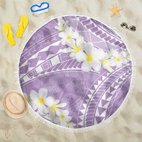 Polynesian Vintage Floral Beach Blanket Lavender Motifs LT7 One Size 150cm Lavender - Polynesian Pride
