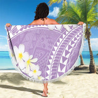 Polynesian Vintage Floral Beach Blanket Lavender Motifs LT7 - Polynesian Pride