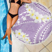 Polynesian Vintage Floral Beach Blanket Lavender Motifs LT7 - Polynesian Pride