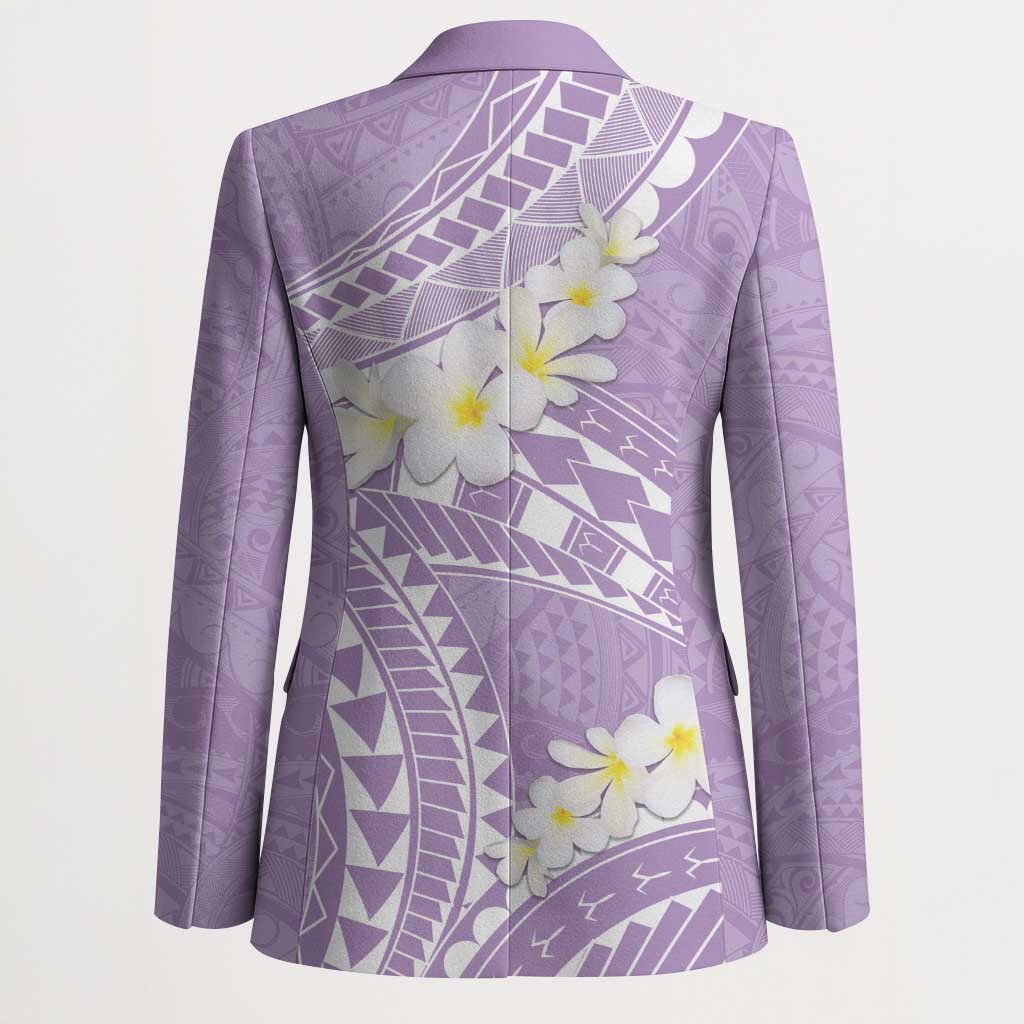 Polynesian Vintage Floral Blazer Lavender Motifs LT7 - Polynesian Pride