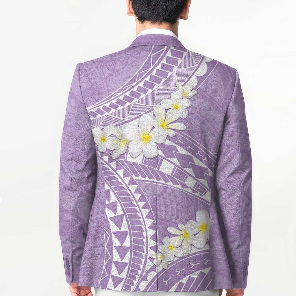 Polynesian Vintage Floral Blazer Lavender Motifs LT7 - Polynesian Pride