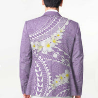 Polynesian Vintage Floral Blazer Lavender Motifs LT7 - Polynesian Pride