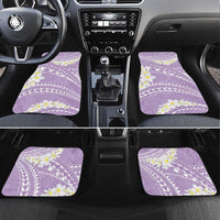 Polynesian Vintage Floral Car Mats Lavender Motifs LT7 Set 4pcs Lavender - Polynesian Pride
