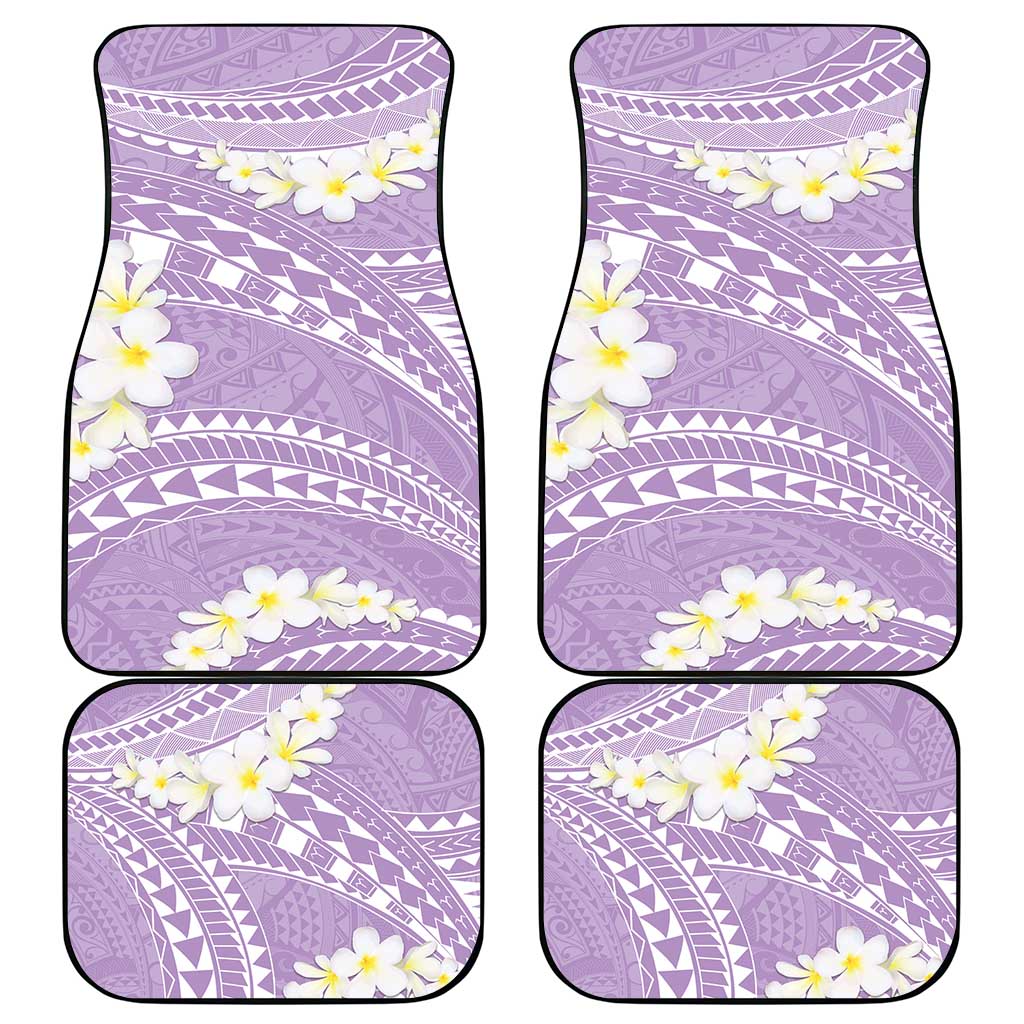 Polynesian Vintage Floral Car Mats Lavender Motifs LT7 - Polynesian Pride