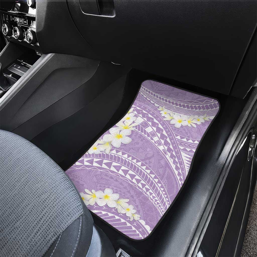 Polynesian Vintage Floral Car Mats Lavender Motifs LT7 - Polynesian Pride