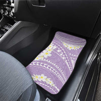 Polynesian Vintage Floral Car Mats Lavender Motifs LT7 - Polynesian Pride