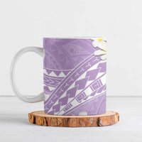Polynesian Vintage Floral Ceramic Mug Lavender Motifs LT7 Lavender - Polynesian Pride
