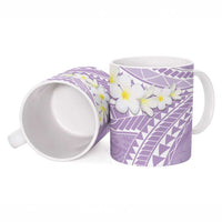 Polynesian Vintage Floral Ceramic Mug Lavender Motifs LT7 - Polynesian Pride