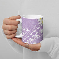 Polynesian Vintage Floral Ceramic Mug Lavender Motifs LT7 - Polynesian Pride