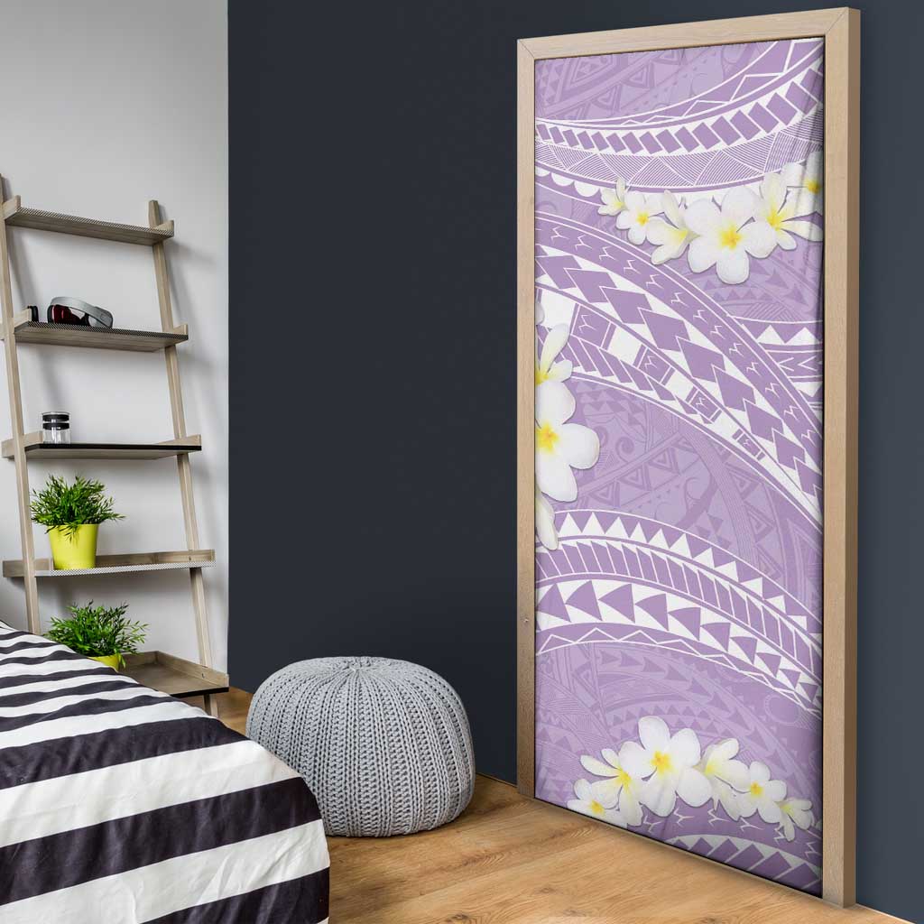 Polynesian Vintage Floral Door Cover Lavender Motifs LT7 - Polynesian Pride