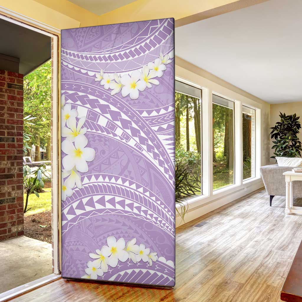 Polynesian Vintage Floral Door Cover Lavender Motifs LT7 - Polynesian Pride