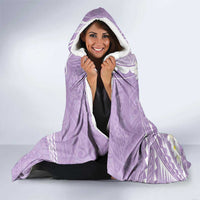 Polynesian Vintage Floral Hooded Blanket Lavender Motifs LT7 - Polynesian Pride