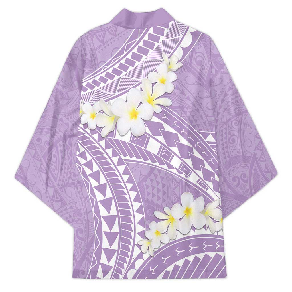 Polynesian Vintage Floral Kimono Lavender Motifs LT7 - Polynesian Pride