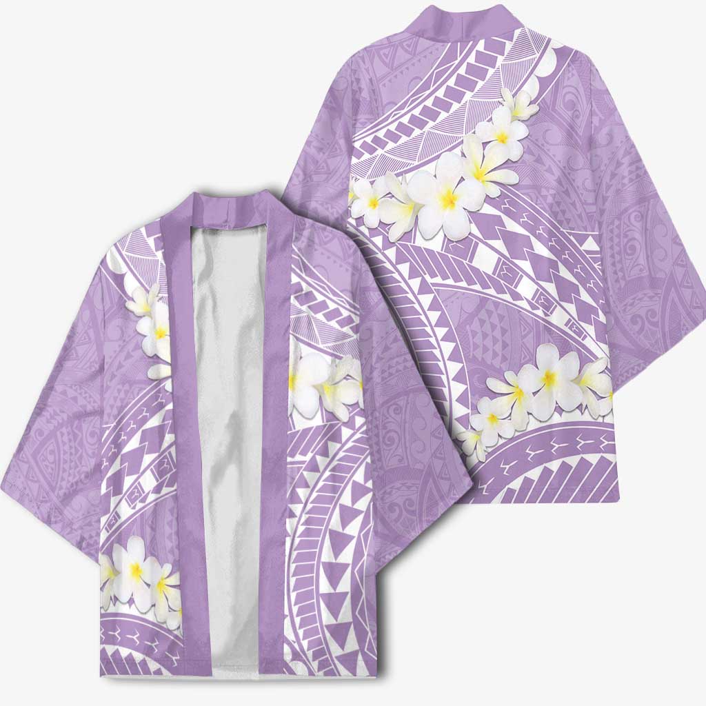 Polynesian Vintage Floral Kimono Lavender Motifs LT7 - Polynesian Pride