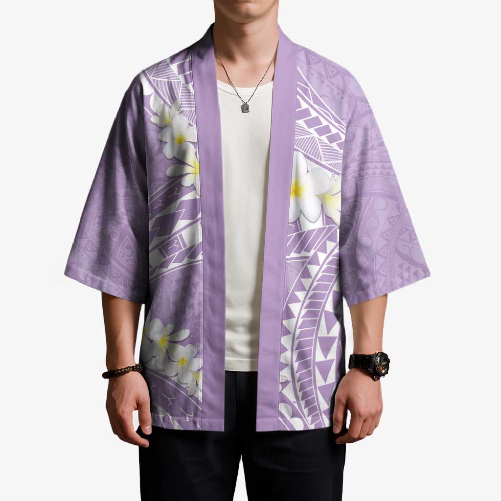 Polynesian Vintage Floral Kimono Lavender Motifs LT7 - Polynesian Pride
