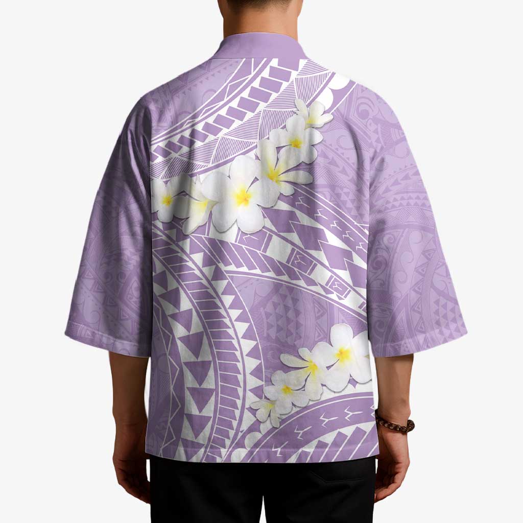 Polynesian Vintage Floral Kimono Lavender Motifs LT7 - Polynesian Pride