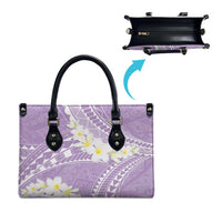 Polynesian Vintage Floral Leather Bag Lavender Motifs LT7 - Polynesian Pride