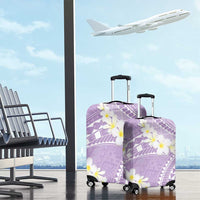 Polynesian Vintage Floral Luggage Cover Lavender Motifs LT7 - Polynesian Pride