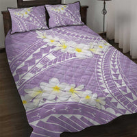 Polynesian Vintage Floral Quilt Bed Set Lavender Motifs LT7 Lavender - Polynesian Pride