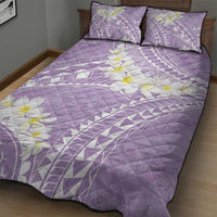 Polynesian Vintage Floral Quilt Bed Set Lavender Motifs LT7 - Polynesian Pride