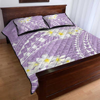 Polynesian Vintage Floral Quilt Bed Set Lavender Motifs LT7 - Polynesian Pride