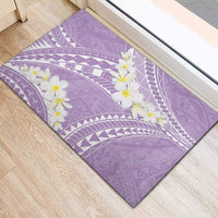 Polynesian Vintage Floral Rubber Doormat Lavender Motifs LT7 - Polynesian Pride