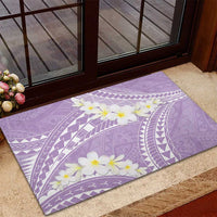 Polynesian Vintage Floral Rubber Doormat Lavender Motifs LT7 - Polynesian Pride
