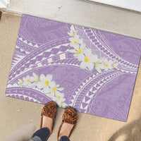 Polynesian Vintage Floral Rubber Doormat Lavender Motifs LT7 - Polynesian Pride