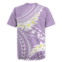 Polynesian Vintage Floral Rugby Jersey Lavender Motifs LT7 - Polynesian Pride