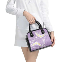 Polynesian Vintage Floral Shoulder Handbag Lavender Motifs LT7 - Polynesian Pride