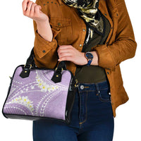 Polynesian Vintage Floral Shoulder Handbag Lavender Motifs LT7 - Polynesian Pride