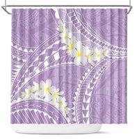 Polynesian Vintage Floral Shower Curtain Lavender Motifs LT7 Lavender - Polynesian Pride