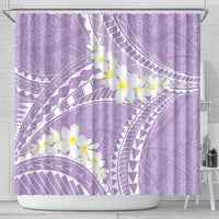 Polynesian Vintage Floral Shower Curtain Lavender Motifs LT7 - Polynesian Pride