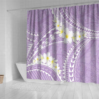 Polynesian Vintage Floral Shower Curtain Lavender Motifs LT7 - Polynesian Pride