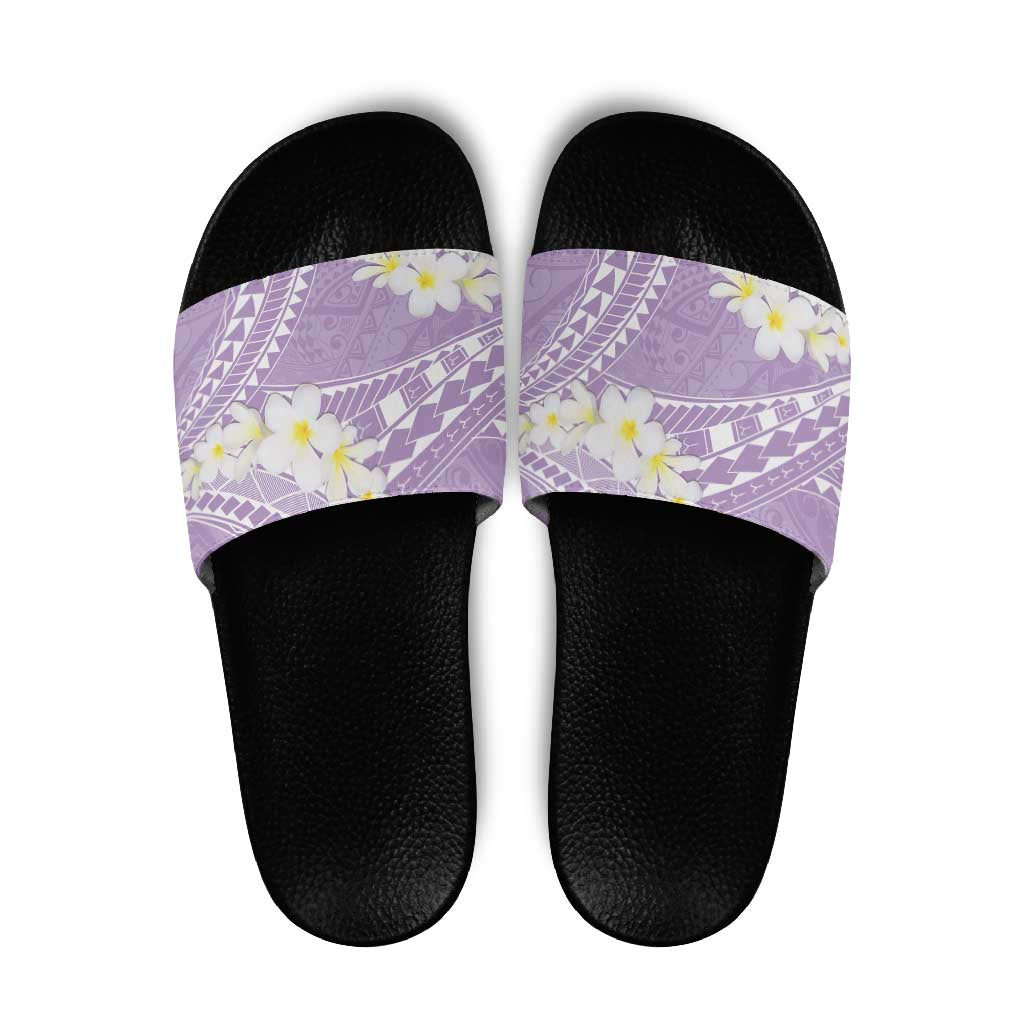 Polynesian Vintage Floral Slide Sandals Lavender Motifs LT7 Lavender - Polynesian Pride
