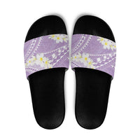 Polynesian Vintage Floral Slide Sandals Lavender Motifs LT7 Lavender - Polynesian Pride