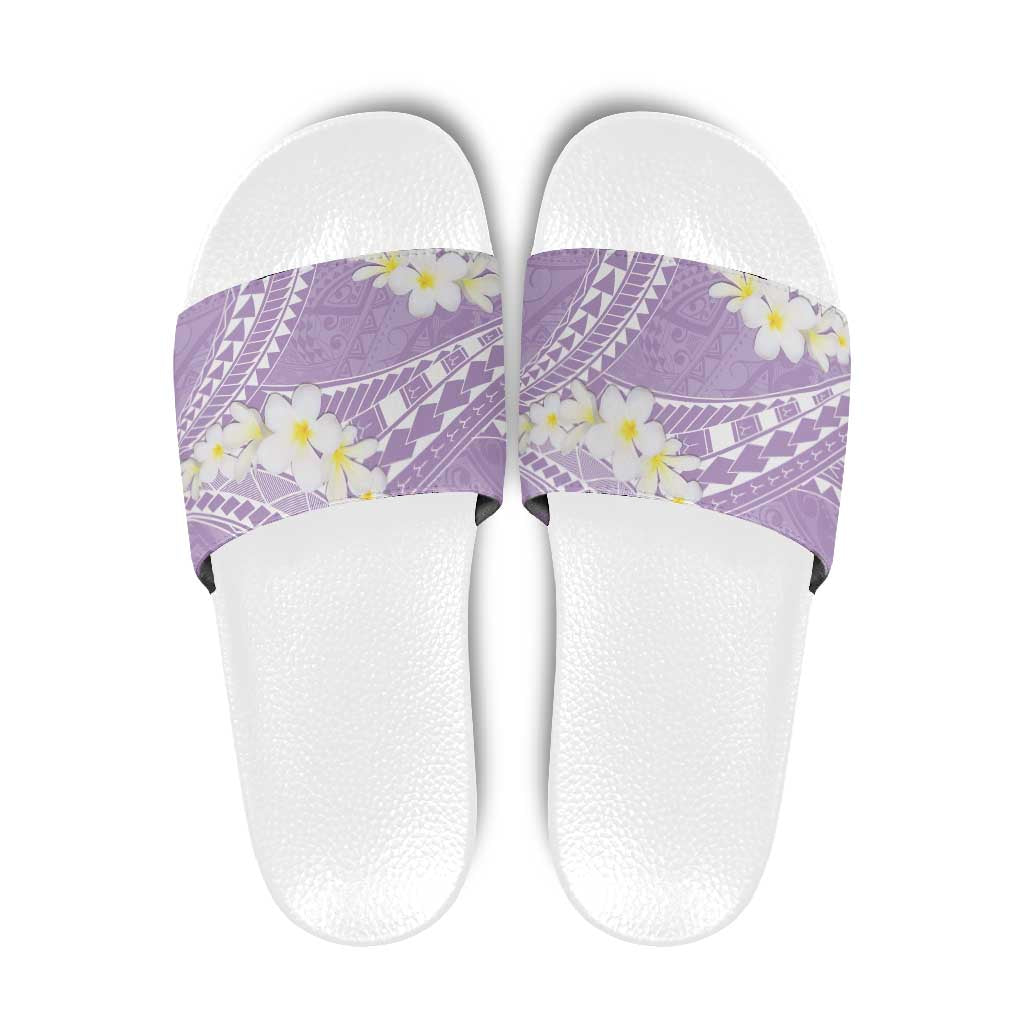 Polynesian Vintage Floral Slide Sandals Lavender Motifs LT7 Lavender - Polynesian Pride