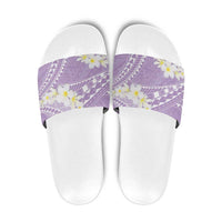 Polynesian Vintage Floral Slide Sandals Lavender Motifs LT7 Lavender - Polynesian Pride