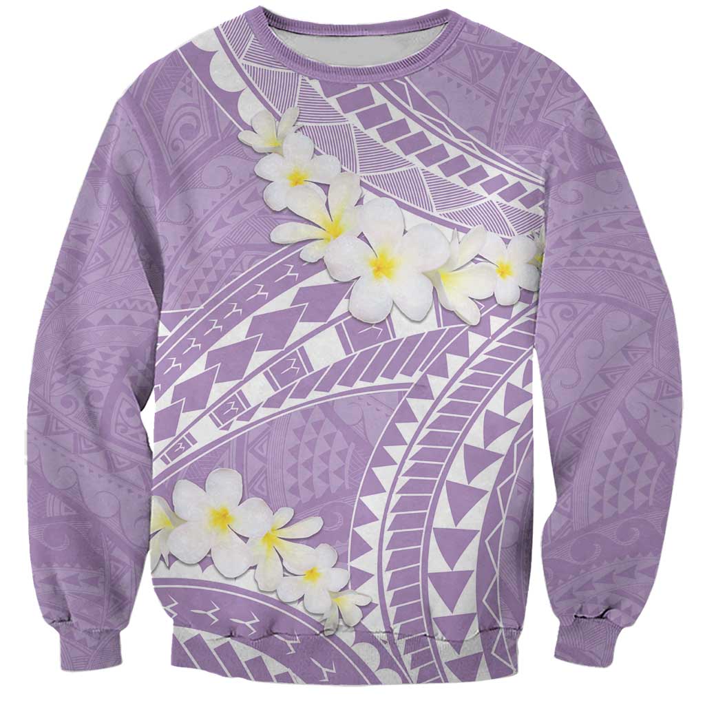 Polynesian Vintage Floral Sweatshirt Lavender Motifs LT7 Unisex Lavender - Polynesian Pride