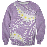 Polynesian Vintage Floral Sweatshirt Lavender Motifs LT7 Unisex Lavender - Polynesian Pride