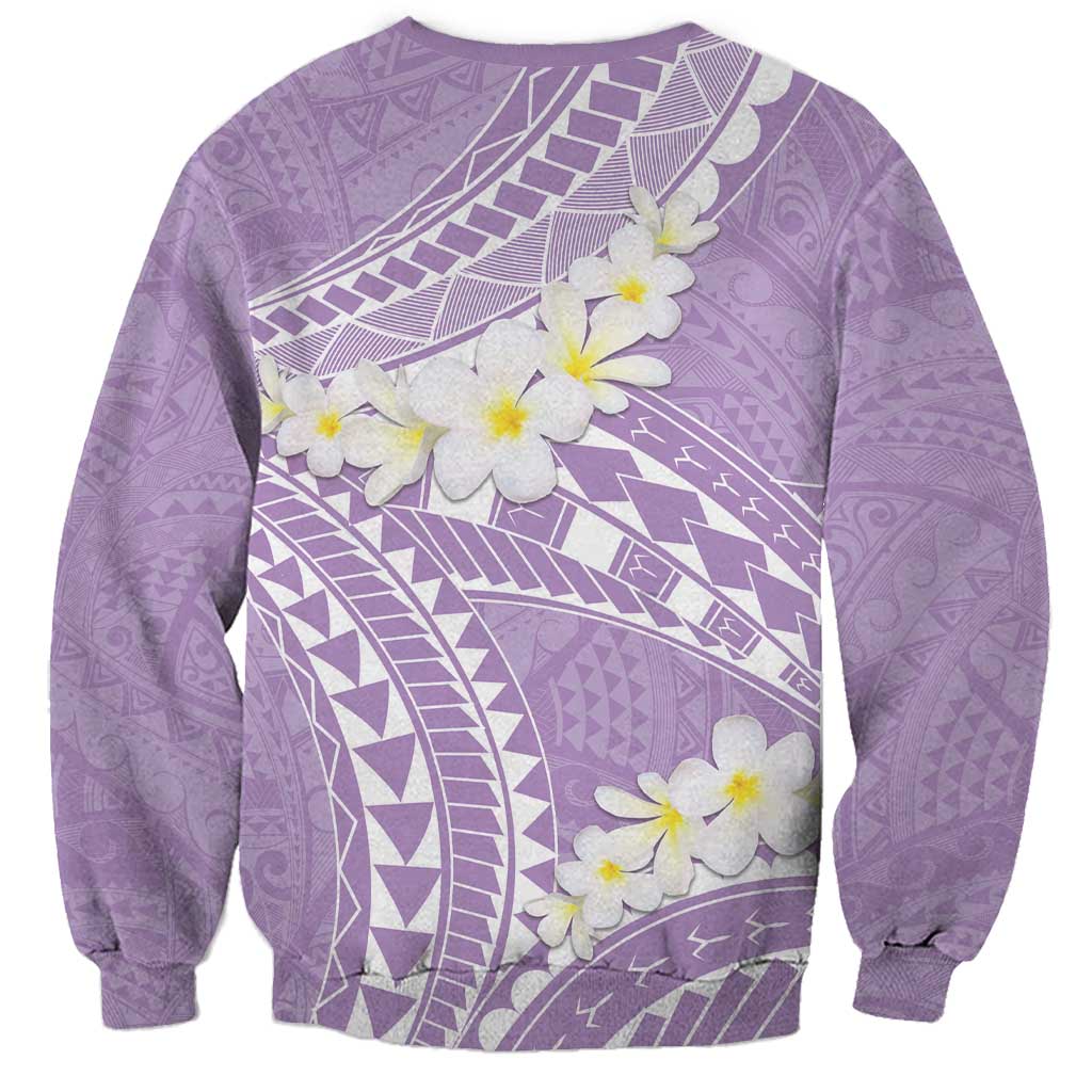 Polynesian Vintage Floral Sweatshirt Lavender Motifs LT7 - Polynesian Pride