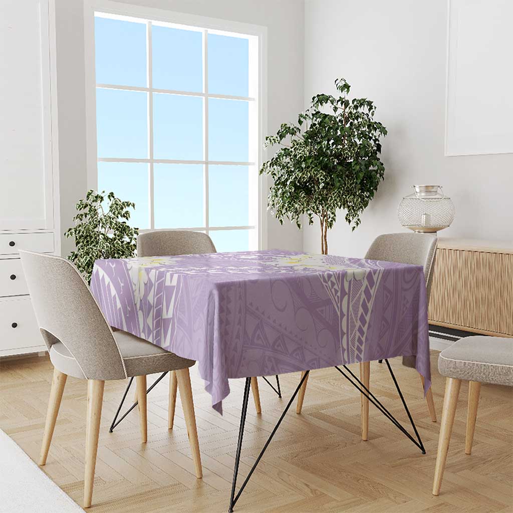 Polynesian Vintage Floral Tablecloth Lavender Motifs LT7 - Polynesian Pride