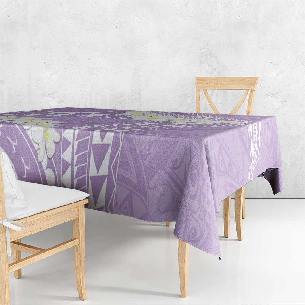 Polynesian Vintage Floral Tablecloth Lavender Motifs LT7 - Polynesian Pride