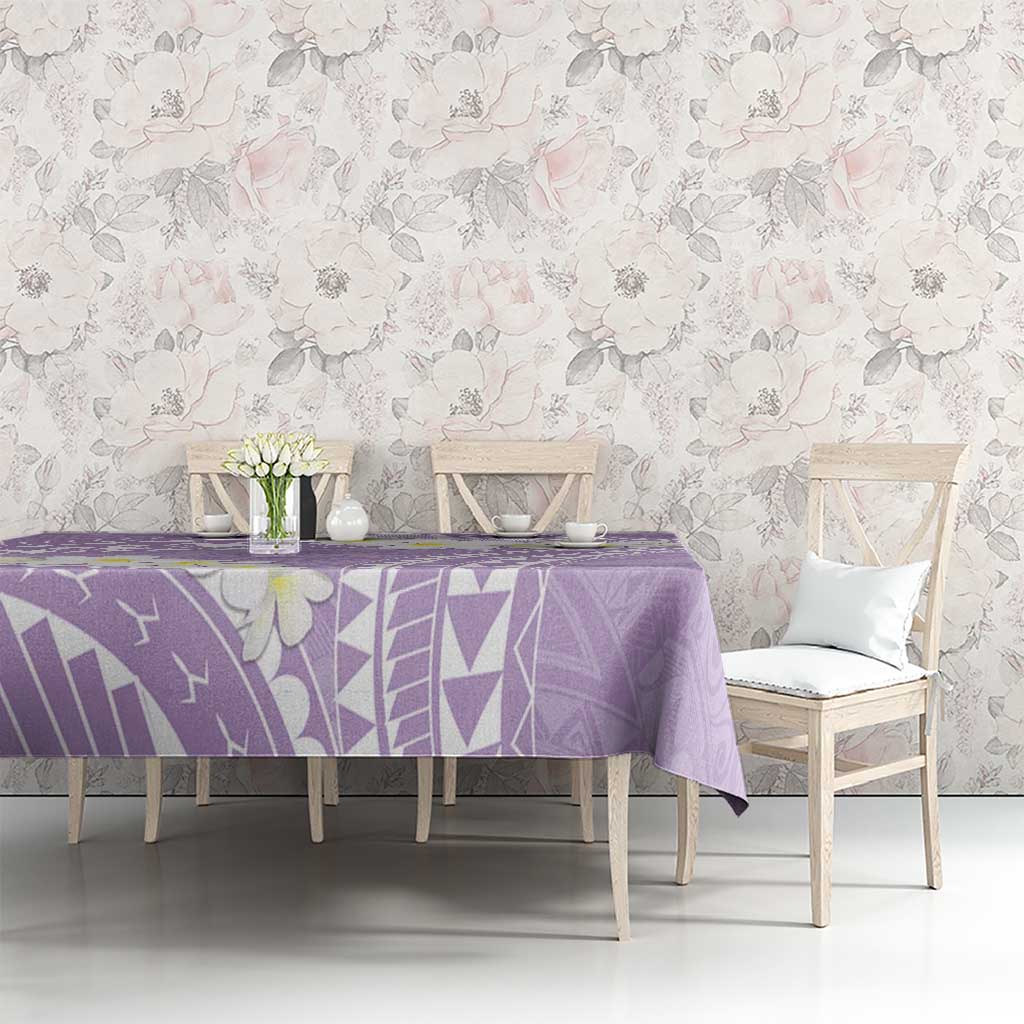 Polynesian Vintage Floral Tablecloth Lavender Motifs LT7 - Polynesian Pride