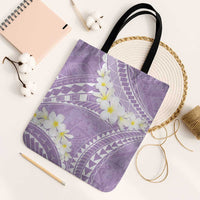 Polynesian Vintage Floral Tote Bag Lavender Motifs LT7 Black Strap One Size Lavender - Polynesian Pride