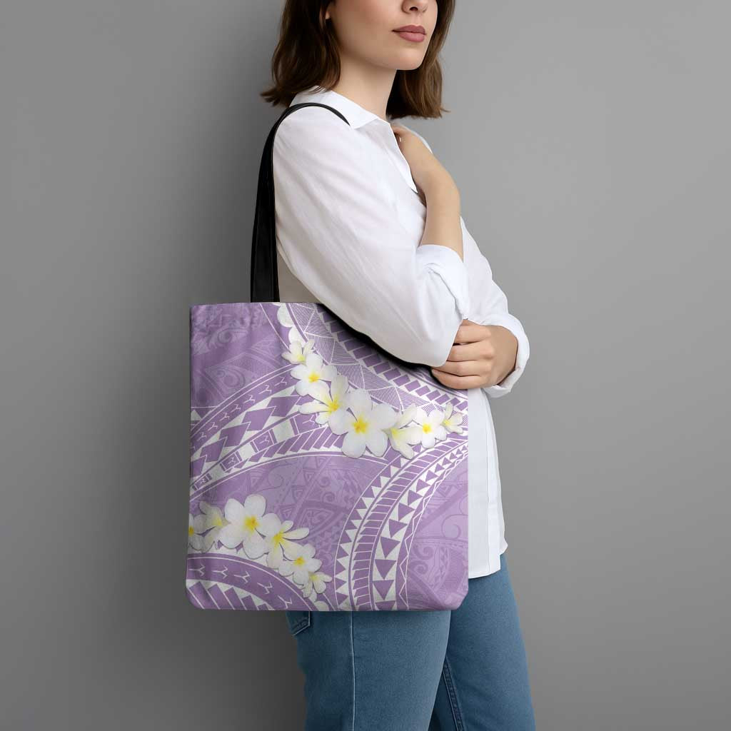 Polynesian Vintage Floral Tote Bag Lavender Motifs LT7 - Polynesian Pride