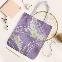 Polynesian Vintage Floral Tote Bag Lavender Motifs LT7 White Strap One Size Lavender - Polynesian Pride