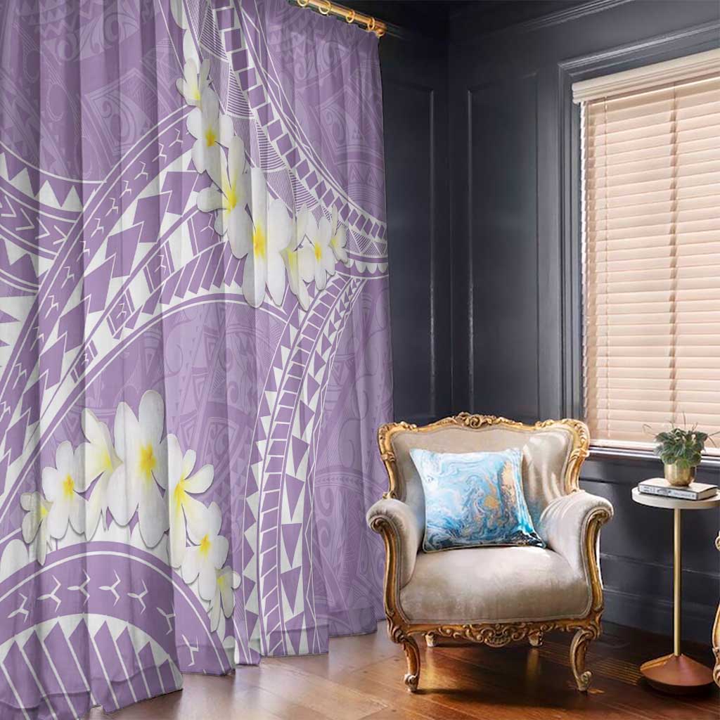 Polynesian Vintage Floral Window Curtain Lavender Motifs LT7 - Polynesian Pride