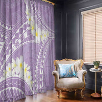 Polynesian Vintage Floral Window Curtain Lavender Motifs LT7 - Polynesian Pride